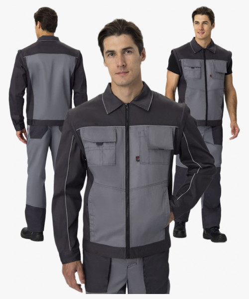 Куртка-трансформер Лидер IMP (тк.Смесовая,240), т.серый/св.серый