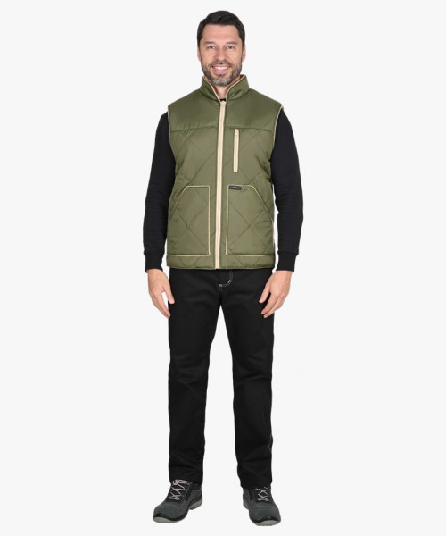 Жилет СИРИУС-ЕВРОПА удлиненный (на подкладке флис) светлая олива