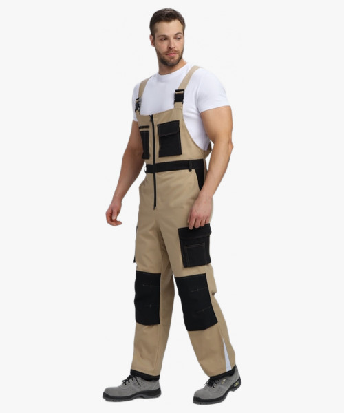 Полукомбинезон Милан CH (тк.Смесовая,260), бежевый/черный