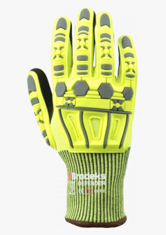 Перчатки рабочие Brodeks GC-22i, цвет серый, чёрный, жёлтый