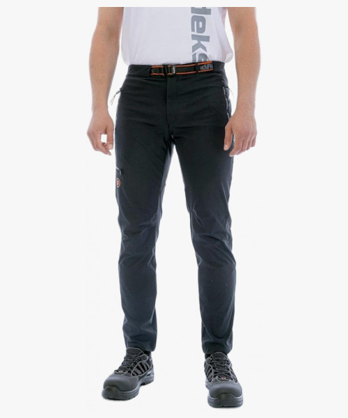 Брюки мужские летние Brodeks Urban KS316 приталенные, материал стрейч, цвет чёрный