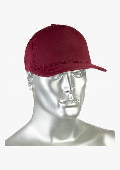 Кепка-бейсболка бордовая пл.190 гр/м2 (пакет по 25 шт.,в упаковке 200 шт.)
