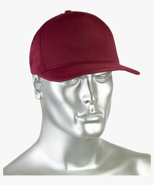 Кепка-бейсболка бордовая пл.190 гр/м2 (пакет по 25 шт.,в упаковке 200 шт.)