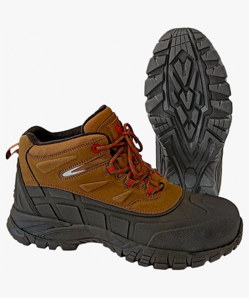 Ботинки утеплённые ЖУК прорезиненная защита (арт.2101ПК), коричневый