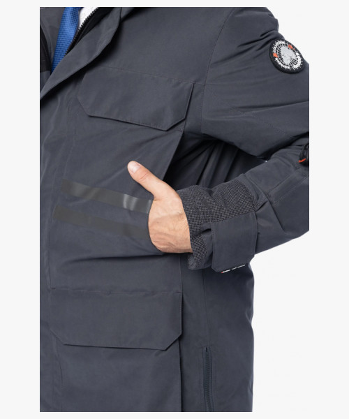 Куртка-парка зимняя пуховая мужская Brodeks KW233 Premium, цвет тёмно-серый