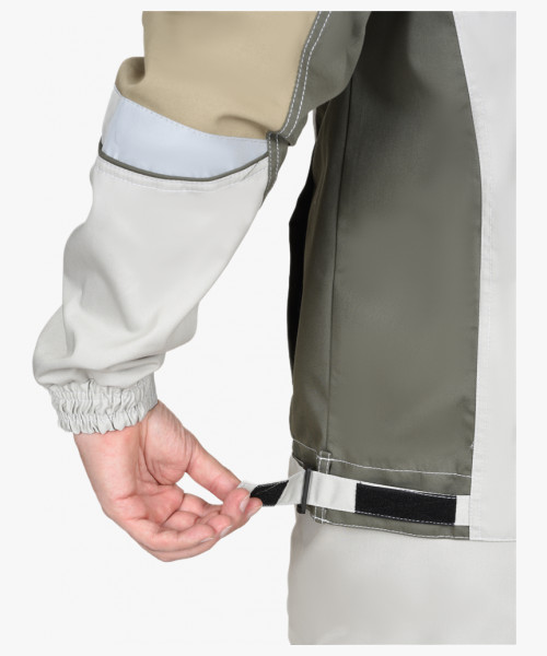 Куртка СИРИУС-КАСПИЙ молочная с оливой и песочным и СОП