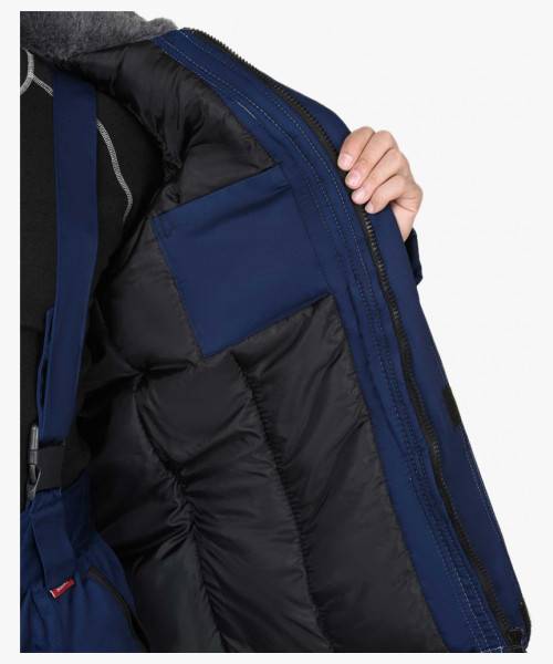 Костюм СИРИУС-ФАВОРИТ зимний: куртка, брюки т.синий со ср.серым