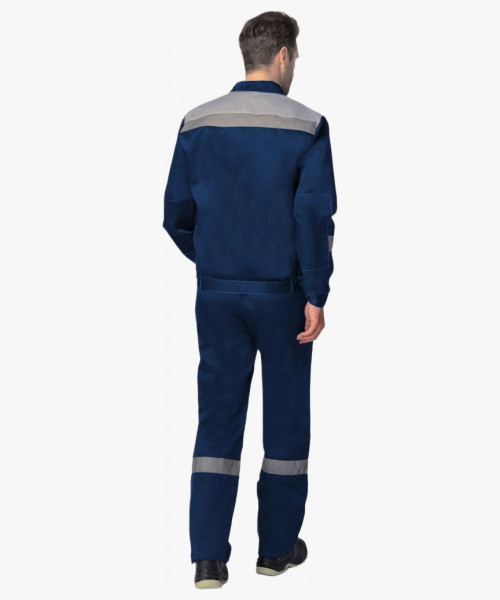 Костюм Лигор-1 СОП (тк.Смесовая,210) брюки, т.синий/серый