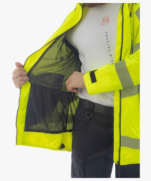 Куртка-парка сигнальная летняя Brodeks KS223, цвет жёлтый