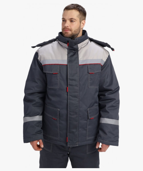 Костюм зимний Флофт-1 IMP (тк.Смесовая,240) брюки, т.серый/св.серый