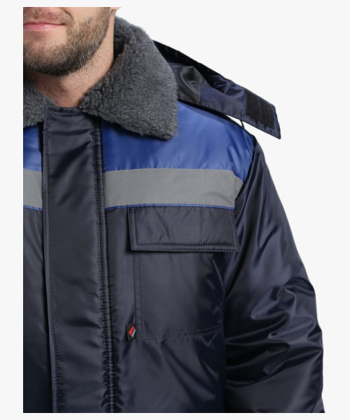 Куртка зимняя для бригадира NEW (тк.Оксфорд), т.синий/васильковый