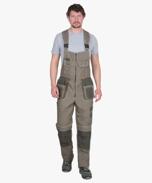 Полукомбинезон СИРИУС-ТОКИО т. песочный с хаки 100%х/б пл. 265 г/кв.м