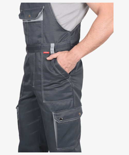 Костюм СИРИУС-ТИТАН куртка, п/к серый со св.серым и СОП и лимонным кантом