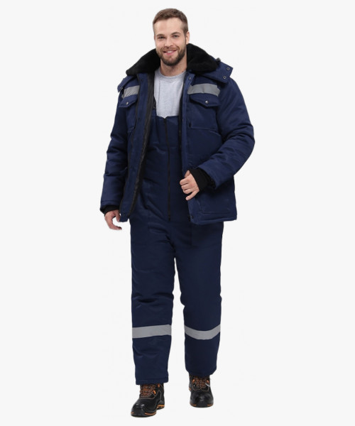 Костюм зимний Мастер-Ультра (тк.Смесовая,210) п/к, т.синий