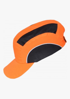 Каскетка защитная с СОП, оранжевый-черный