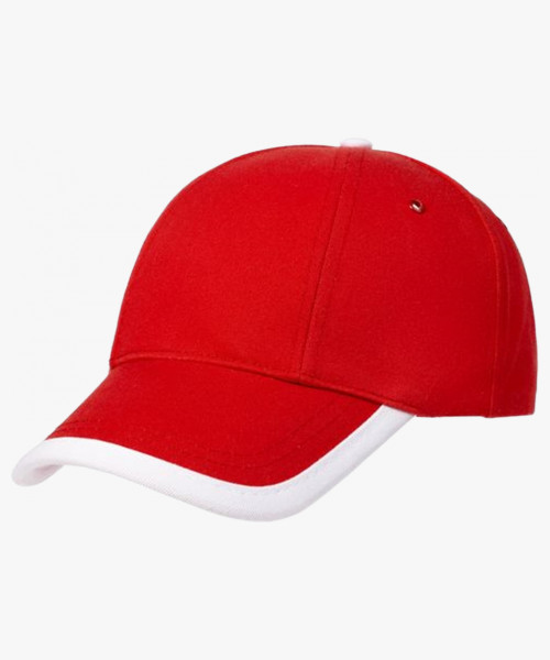 Бейсболка Honor, красная с белым кантом