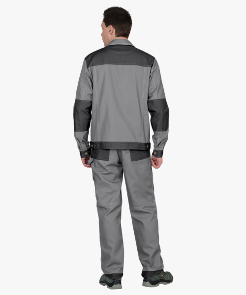 Костюм СИРИУС-ВЕСТ-ВОРК куртка кор., п/к, ср.серый с т.серым