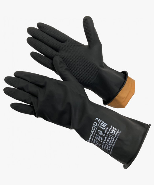 ACID 2 Перчатки резиновые технические КЩС тип II