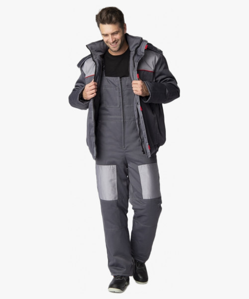 Костюм зимний Флофт-2 (тк.Смесовая,210) п/к, т.серый/св.серый