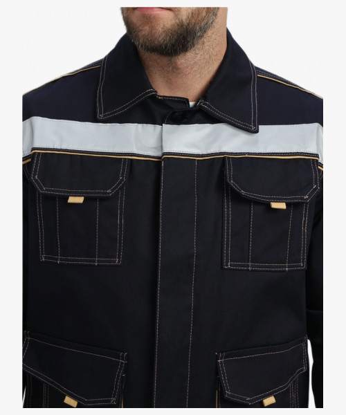 Костюм Троя IMP (тк.Саржа,320) п/к, т.синий/бежевый