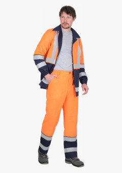 Костюм СИРИУС-ТЕРМИНАЛ-3-РОСС куртка, брюки оранжевая с темно-синим