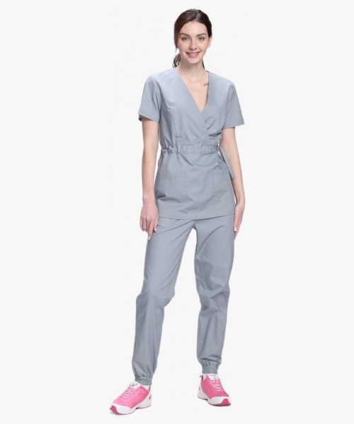 Костюм женский Стар-001 (тк.Коттон-Рич,130) MedLine, серый