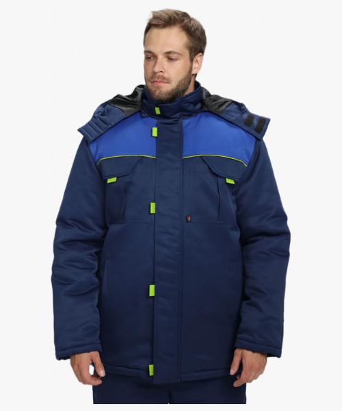 Костюм зимний Флофт-1 (тк.Смесовая,210) брюки, т.синий/васильковый