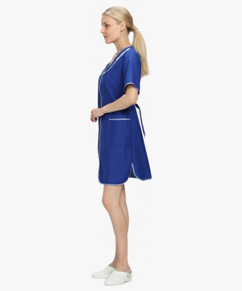 Халат женский Сакура (тк.Габардин), васильковый