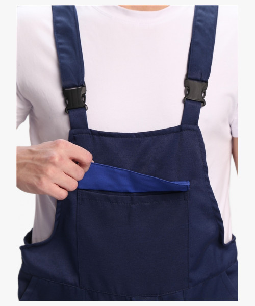 Полукомбинезон для ИТР (тк.Смесовая,210), т.синий/васильковый