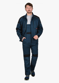 Костюм СИРИУС-ЦИТРИН куртка, полукомбинезон, морена с черным