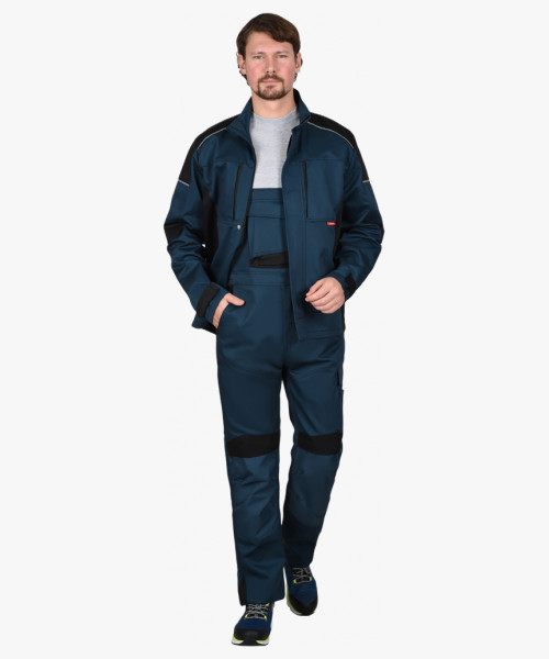 Костюм СИРИУС-ЦИТРИН куртка, полукомбинезон, морена с черным