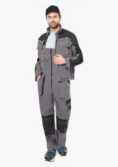 Костюм СИРИУС-АГАТ куртка, полукомбинезон, серый с черным