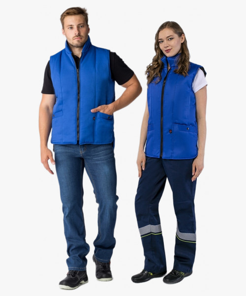 Жилет утепленный Универсальный (Смесовая, 210), васильковый