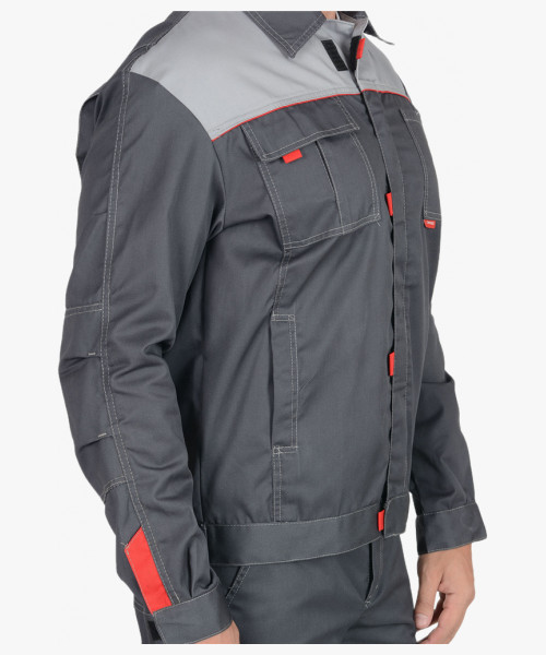 Костюм мужской СИРИУС-ФАВОРИТ куртка, брюки, т.серый со св.серым