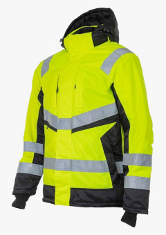 Куртка сигнальная зимняя Brodeks KW216, цвет жёлтый, чёрный