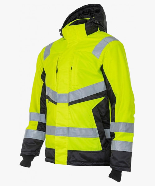 Куртка сигнальная зимняя Brodeks KW216, цвет жёлтый, чёрный