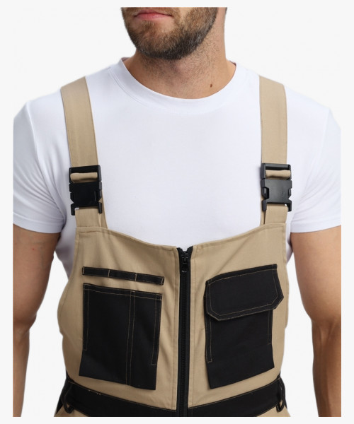 Полукомбинезон Милан CH (тк.Смесовая,260), бежевый/черный