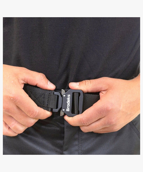 Ремень Brodeks KM102 + стрейч, цвет чёрный, длина 117 см