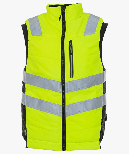 Жилет сигнальный утеплённый Brodeks KW111, цвет жёлтый, чёрный