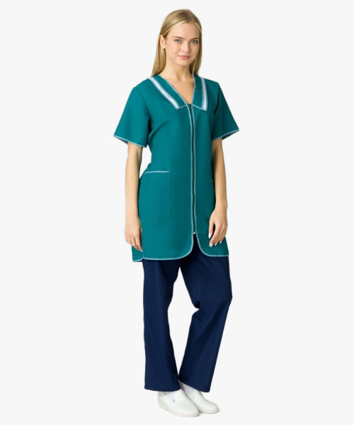 Халат женский Сакура (тк.Габардин), зеленый