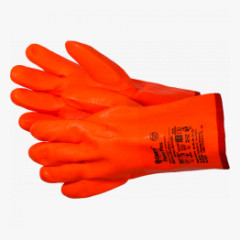 Flame Plus Перчатки утепленные с обливкой ПВХ оранжевого цвета