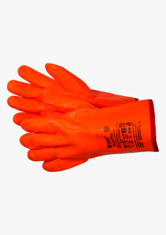 Flame Plus Перчатки утепленные с обливкой ПВХ оранжевого цвета