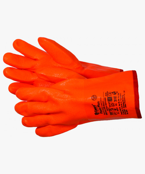 Flame Plus Перчатки утепленные с обливкой ПВХ оранжевого цвета
