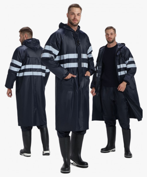 Плащ влагозащитный ProfLineSpecialist СОП (ПВХ,210), т.синий