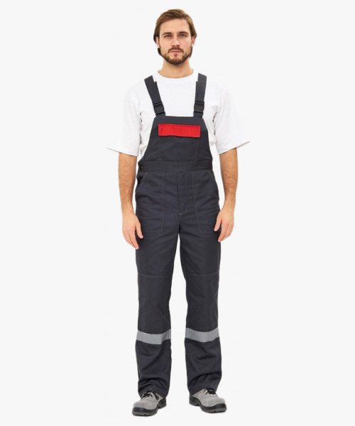 Костюм Лигор-2 Премиум СОП (тк.Смесовая,240) п/к, т.серый/красный