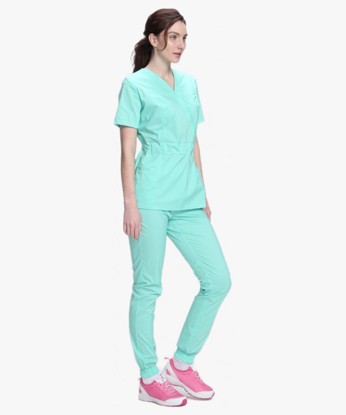 Костюм женский хирургический Модерн-004 (тк.Стрейч,120) MedLine, мятный