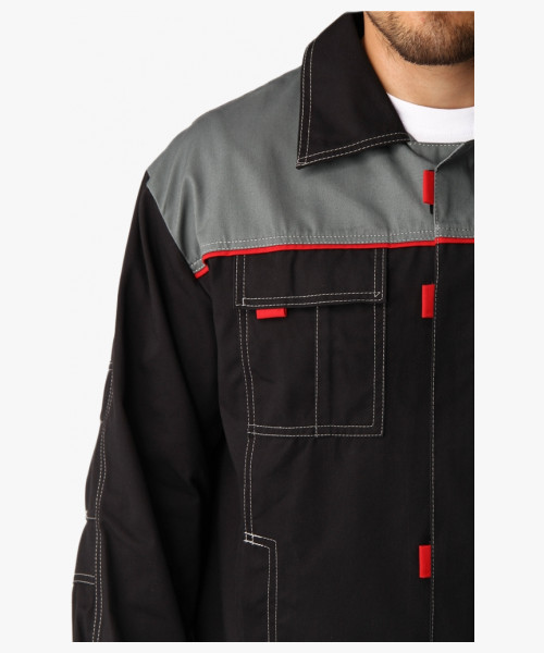 Костюм Флагман-Фаворит-1 (тк.Саржа,250) брюки, т.серый/серый