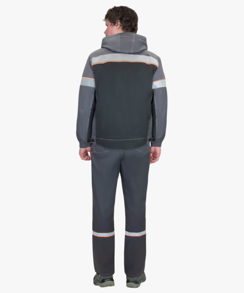 Куртка СИРИУС-РОДОС темно-серая с черным