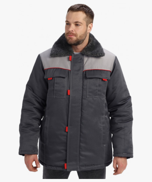 Куртка зимняя Фаворит MILL (тк.Смесовая,210), т.серый/серый