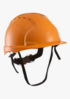 Каска защитная с вентиляцией (с храповиком), оранжевая